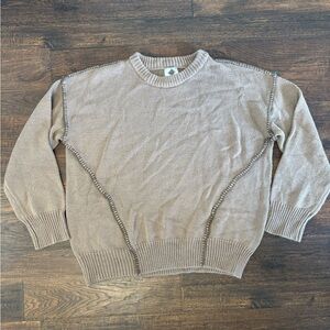 Like Love Tan Cable Knit Sweater